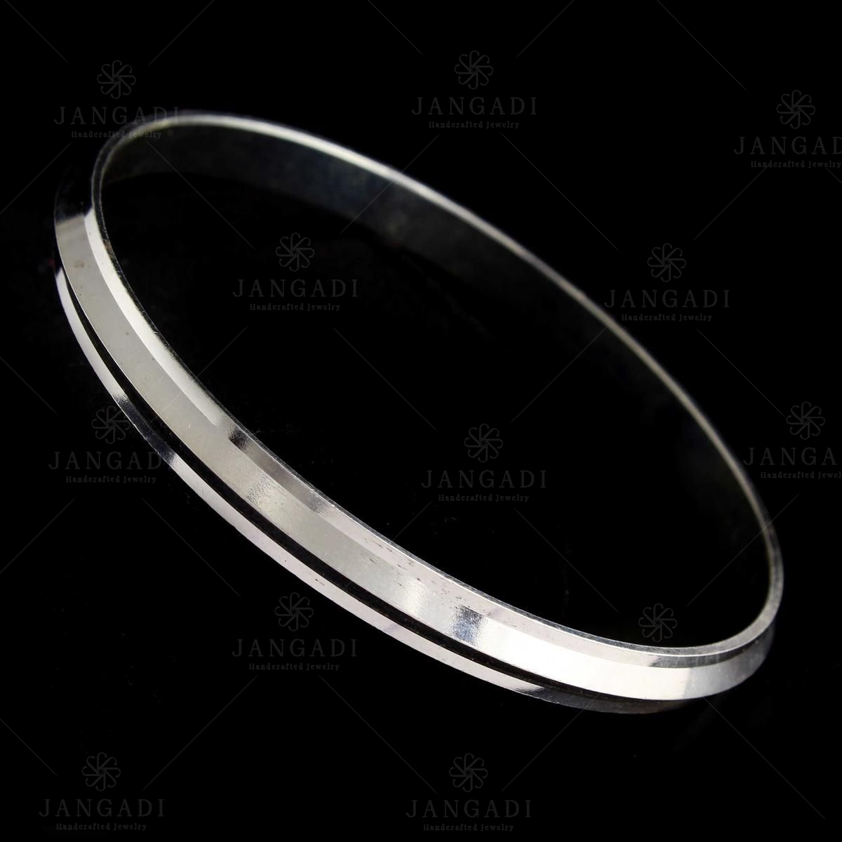 Solid Silver-Plated Cuff Bracelet for Men – Priyaasi