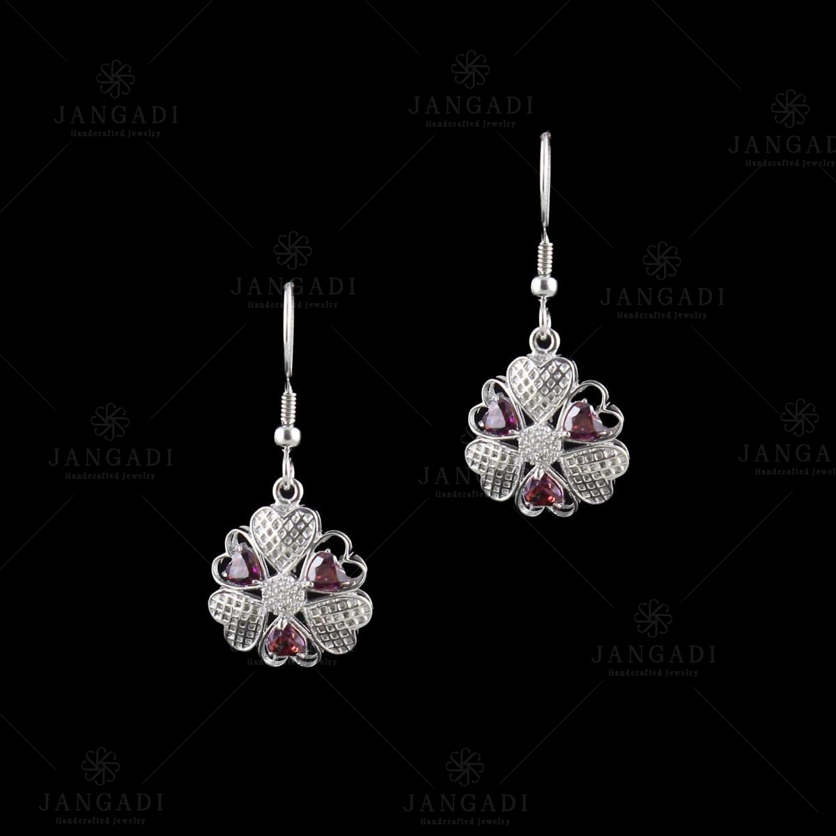 Ruby Red and Ready to Wear: Swarovski Red Crystal Octagon Drop Stud Earrings  | Her Lab