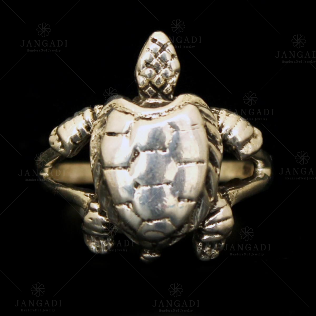 22K Gold 'Tortoise' Ring with Cz For Women - 235-GR6280 in 3.500 Grams
