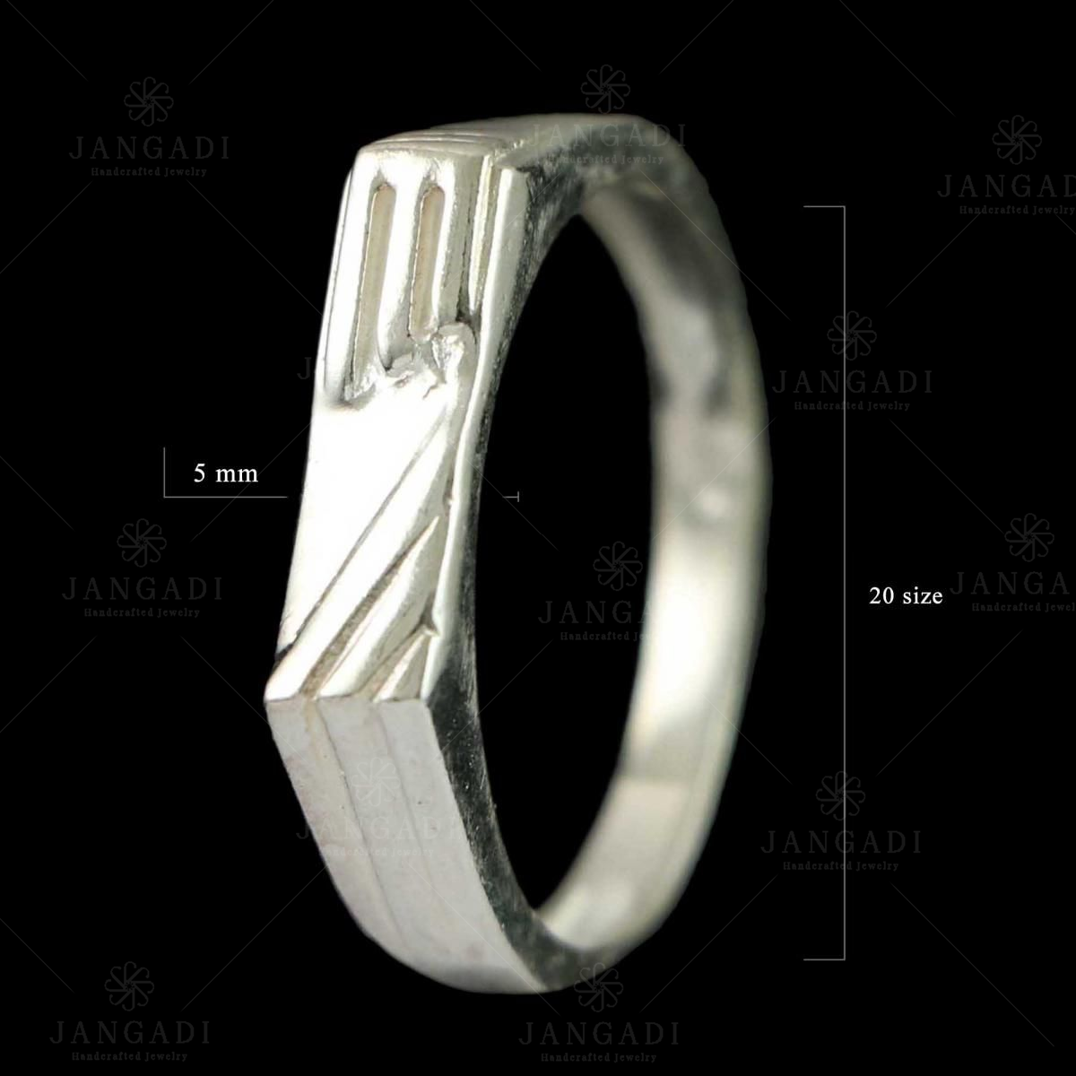 Yellow Chimes Rings for Men Heavy Band Ring Silver Oxidised – YellowChimes