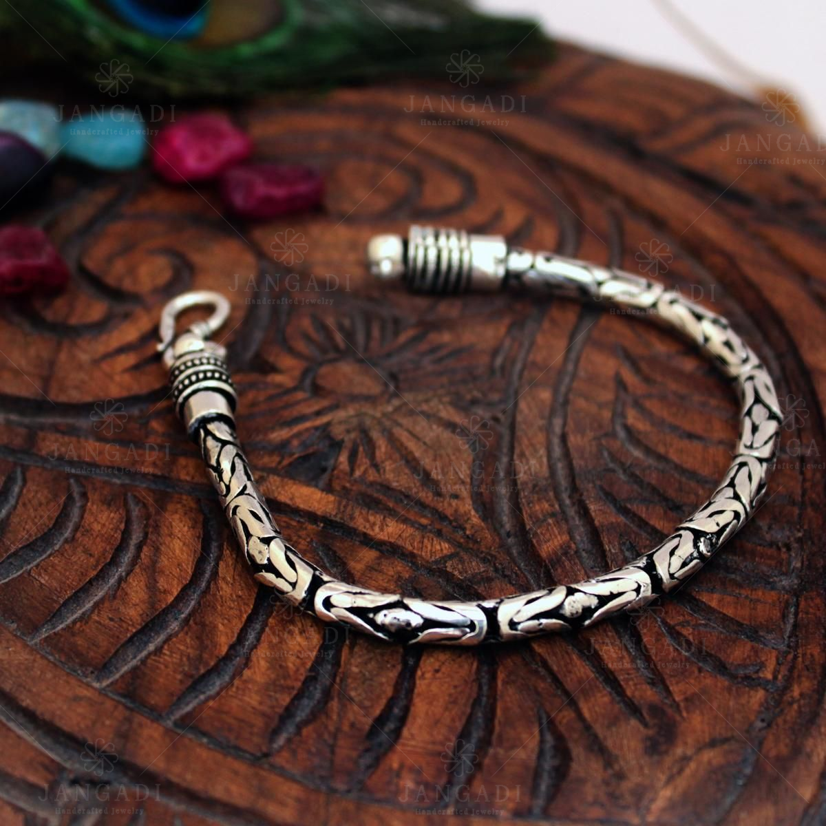 Buy Silver Stainless Steel Antique Finish Colossi Collection Armor Link Bracelet  Online - Inox Jewelry India