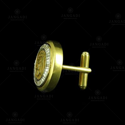 GOLD PLATED CUFFLINK WITH CZ