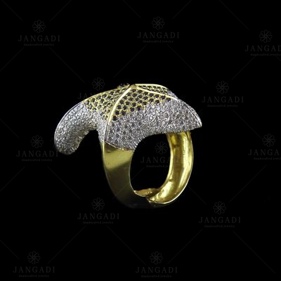 GOLD PLATED BRIDAL WITH CZ RINGS
