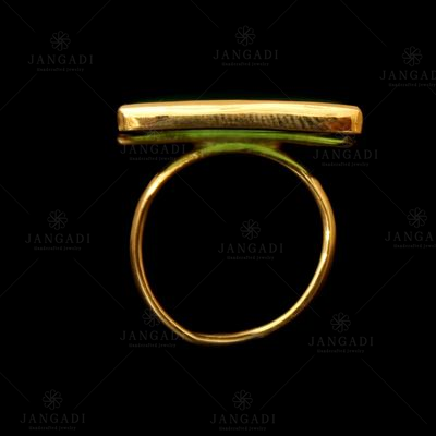 GOLD PLATED MONALISA STONE RINGS
