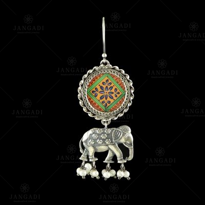 Alpana Antique haathi earrings