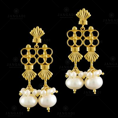 GOLD PLATED PEARL EARRINGS