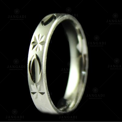 Silver Fancy Design Band Ring